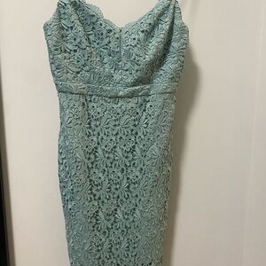Elegant Lace Dress in Mint Green